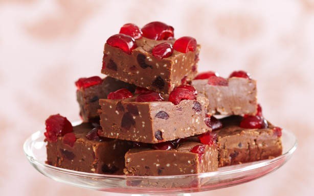 Cherry coconut fudge