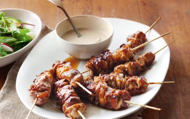 Coconut chicken skewers