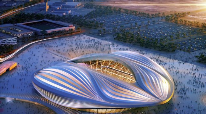 Work on Al Wakrah Stadium’s steel structure