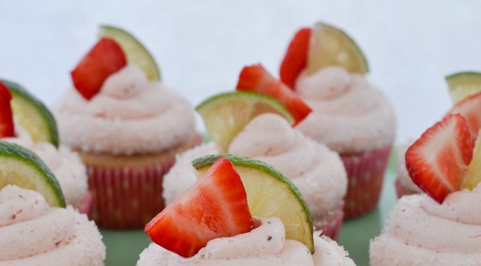Strawberry margarita cupcakes
