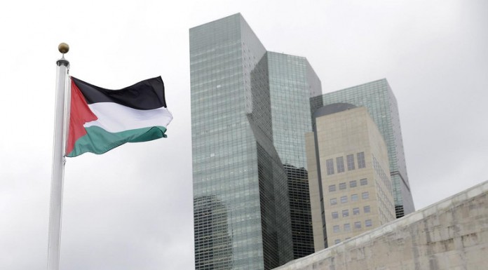 Palestinian flag raised at the U.N.