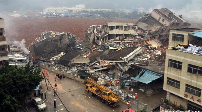 Landslide in southern China Landslide in southern China