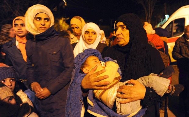 Suffering of starving in Syrian town