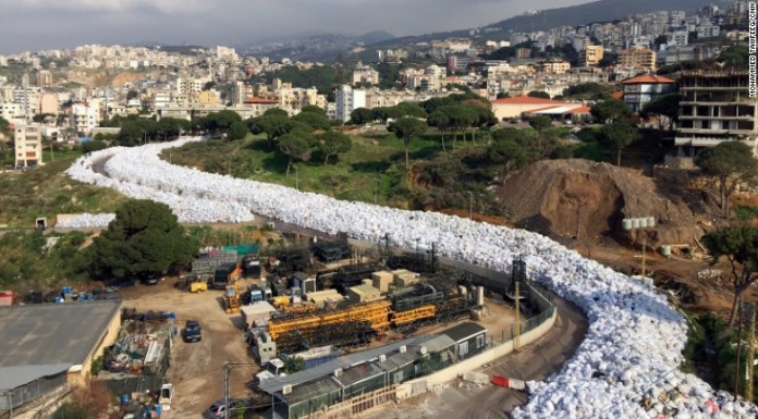 ‘River of trash’ chokes Beirut suburb 'River of trash' chokes Beirut suburb