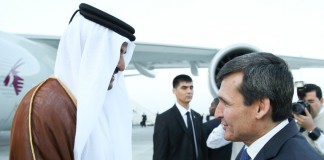 Emir Arrives in Turkmenistan