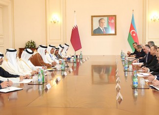 Emir Holds Talks with Azerbaijan President