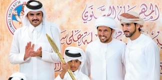 Emir’s sons at annual camel racing
