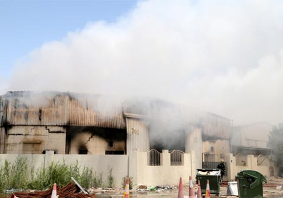 Fire destroys warehouse in Industrial Area Fire destroys warehouse in Industrial Area