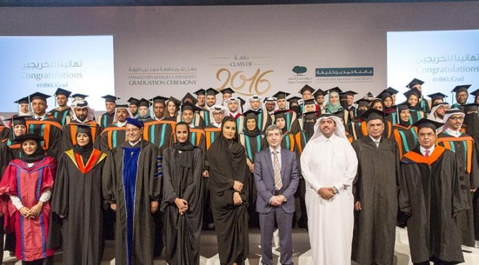 Sheikha Moza Attends Graduation Ceremony of HBKU's 2016