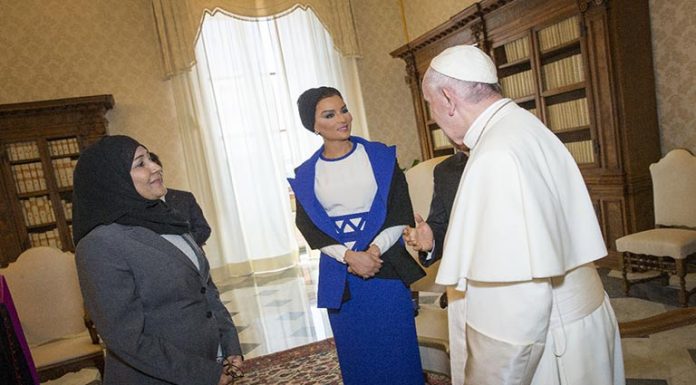 Sheikha Moza bint Nasser Meets with Pope Francis Sheikha Moza bint Nasser Meets with Pope Francis