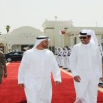 HH the Emir Welcomes Abu Dhabi Crown Prince Upon Arrival in Doha