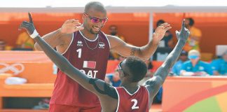 Qatar beat Spain in beach volleyball