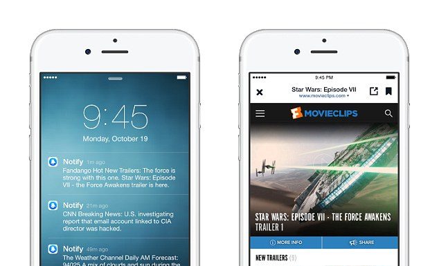 Facebook gets pushy: Social network launches Notify app to keep iPhone users up to date with alerts