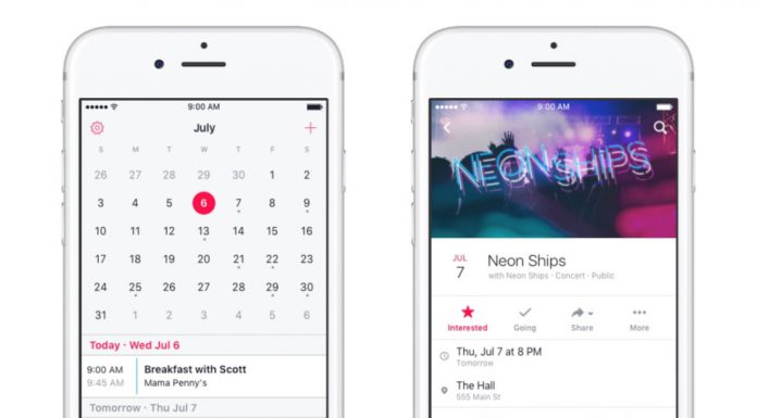 Facebook releases new Events app to replace your calendar