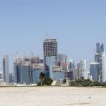A view shows the Qatar Petroleum headquarters, which is under construction, in Doha