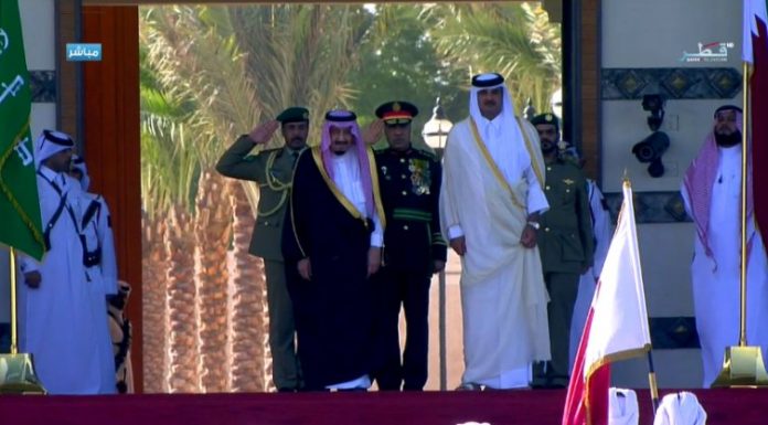 Saudi King arrives in Qatar on two-day official visit