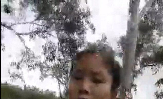 ‘Terrorist, you have a gun’: Confronting moment Asian woman racially attacks Muslim wearing a niqab as she bangs on her car window and tries to rip off the windscreen wipers