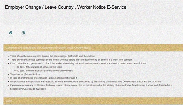 Ministry amends conditions: job change now easier in qatar