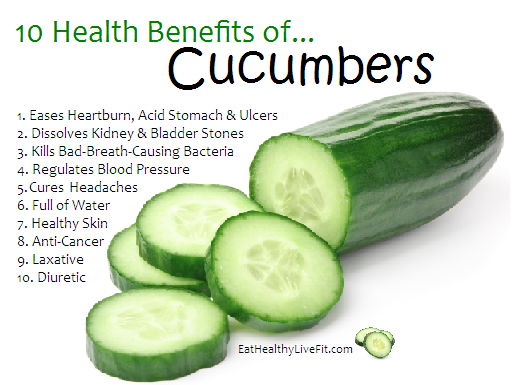 Amazing Health Benefits of Cucumbers