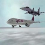 Doha says the Saudi TV channel’s video report showing a Qatar Airways plane being shot down terrorises travellers