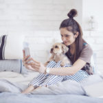 Pretty woman at home