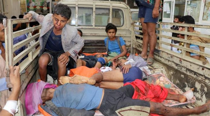 Saudi-led air attacks kill at least 10 in northern Yemen