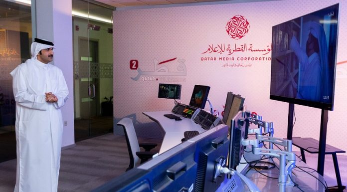 The Qatar Media Foundation CEO reviews the final touches of Qatar 2 broadcast