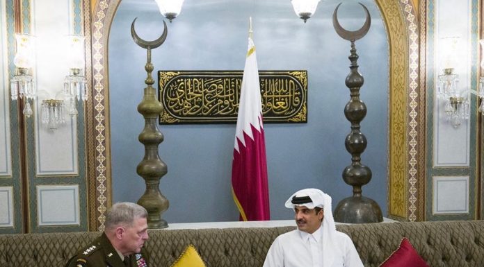 His Highness receives the Chairman of the American Joint Chiefs of Staff