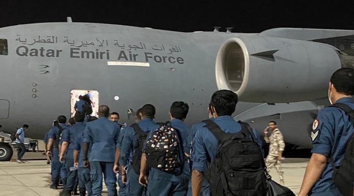 In implementation of the directives of His Highness … a team of search and rescue of Lekhwiya heads to Beirut