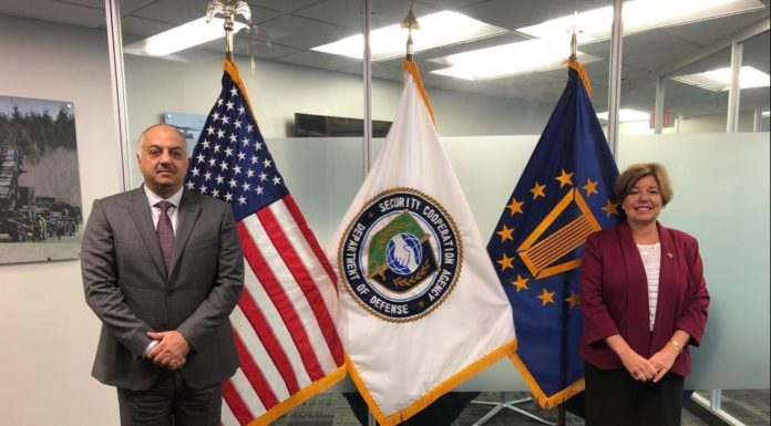 The Minister of State for Defense Affairs meets with the Director of the US Military Security Cooperation Agency
