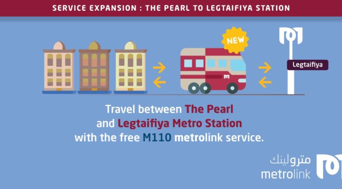 Doha Metro | Free M110 metrolink to and from the Pearl Qatar and Legtaifiya Station | Expansion of metroexpress pilot service