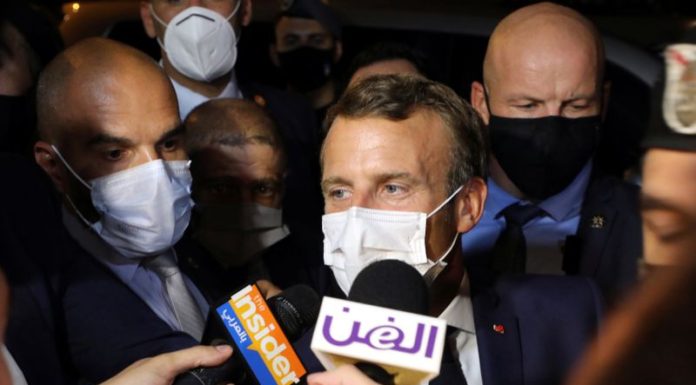 Macron reassures protesters after meeting Lebanon’s symbol of unity, singer Fairouz