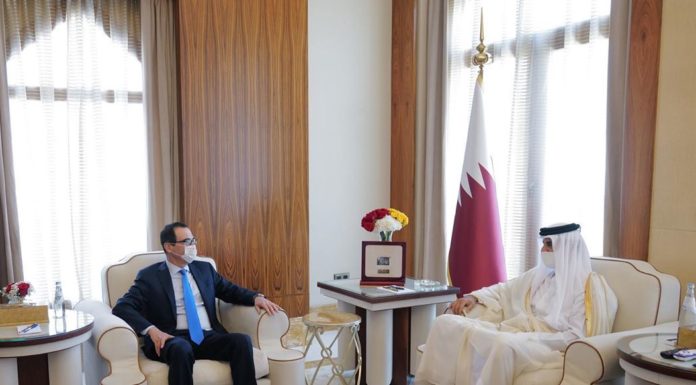 His Highness receives the US Secretary of the Treasury
