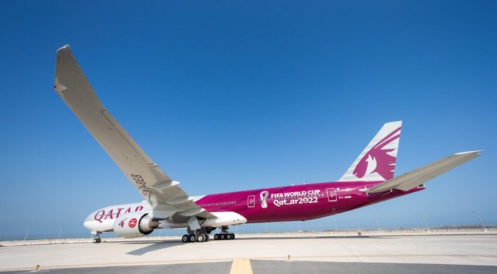 For the first time, Qatar Airways unveils its dedicated plane for the FIFA World Cup Qatar 2022TM