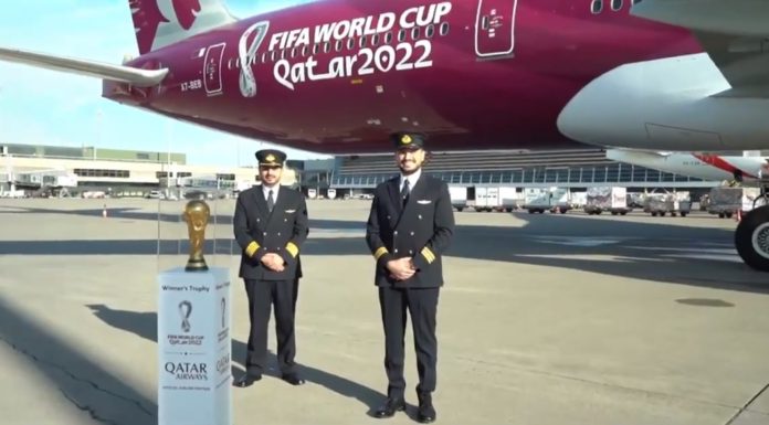 Watch: Qatar’s first trip with the 2022 logo to Zurich to host the World Cup