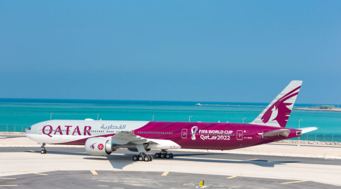 Qatar Airways reveals specially-branded Boeing 777 to promote controversial 2022 World Cup