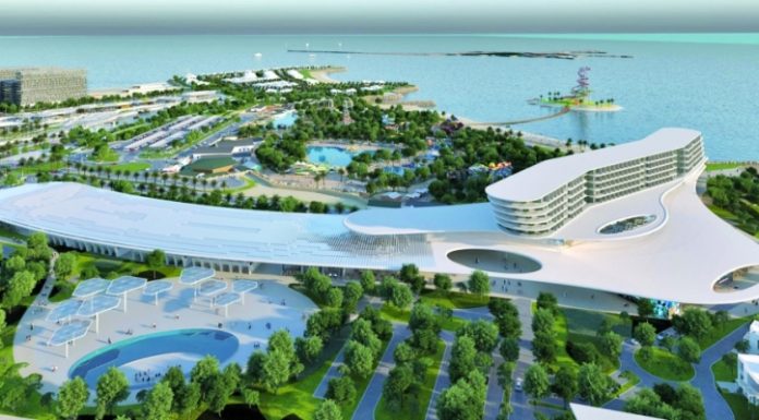 The opening of the water city in Qetaifan at the end of 2021