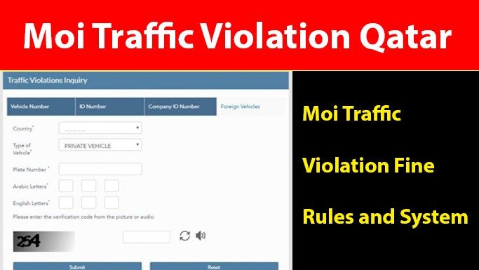 www.moi.gov.qa – Qatar MOI Traffic Violations Vehicle Fine