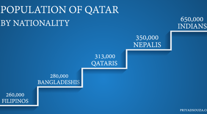 What is the population of Qatar in 2020?