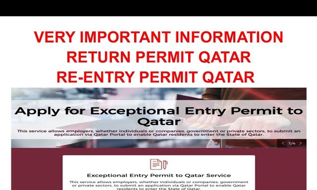 Apply Online for Exceptional Entry Permit for Qatar Visitors / Residents Abroad