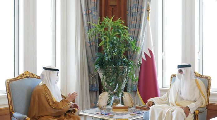 His Highness receives a message from the Emir of the State of Kuwait