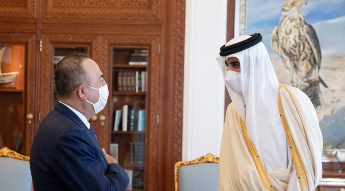 His Highness reviews bilateral relations with the Turkish Foreign Minister