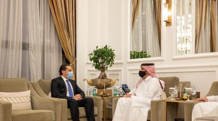 During his meeting with Hariri … the Foreign Minister affirms Qatar’s continued support for the brothers in Lebanon
