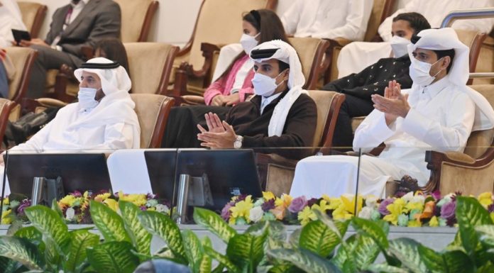 His Highness attends the conclusion of the Qatar Total Tennis Championship