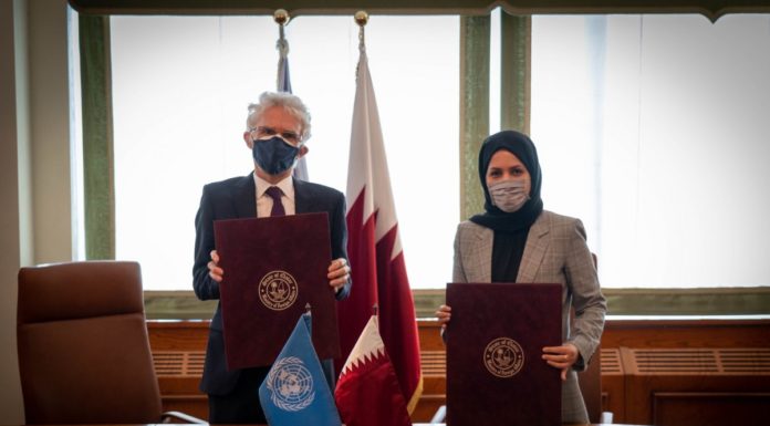 Signing of an agreement to establish a United Nations office in Qatar
