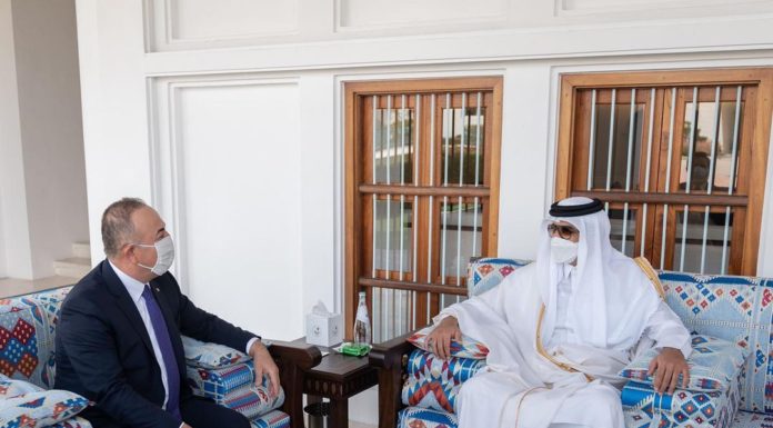 His Highness reviews with the Turkish Foreign Minister the strategic relations