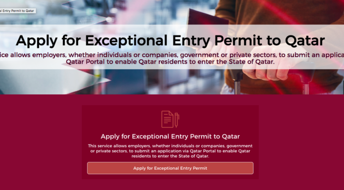 Qatar- Exemptions from Exceptional Entry Permit process