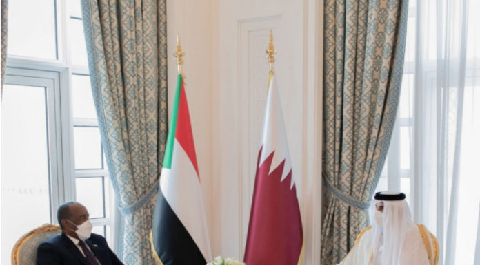 His Highness and the Chairman of the Sudanese Sovereignty Council discuss bilateral relations and regional and international developments