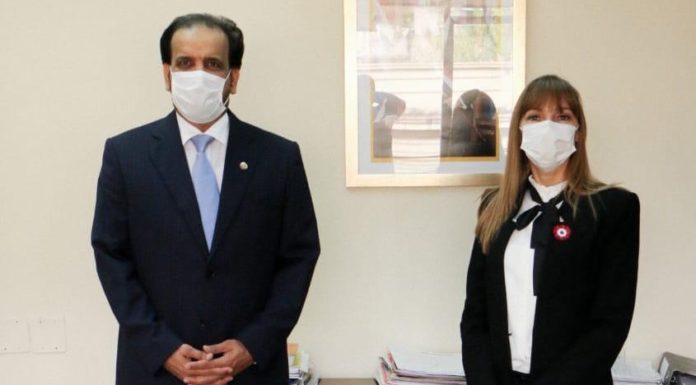 The Minister of Labor of Paraguay meets the Qatari Chargé d’Affairs
