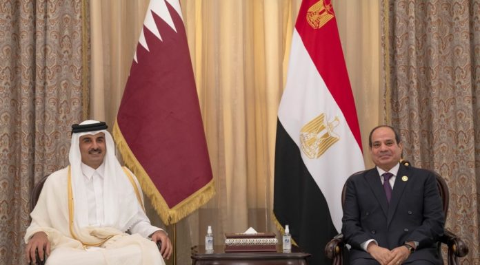 His Highness meets the Egyptian President